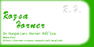 rozsa horner business card